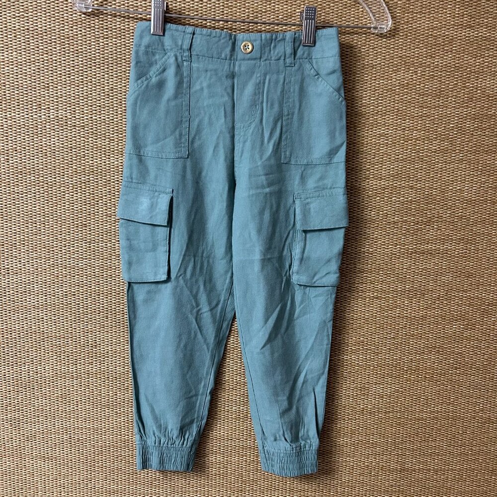 Haute Hippie Pants Girls Small (5/6) Green Cargo Jogger NWOT